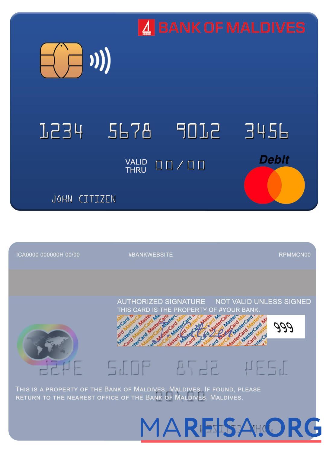 Realistic Maldives Bank of Maldives mastercard download for verification